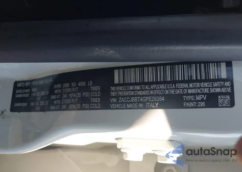 2016 Jeep Renegade Latitude из США, поврежденный, VIN ZACCJBBT4GPE29384